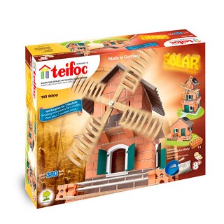 Teifoc® Building Set Solar Windmill & Water Mill – 380 Pieces